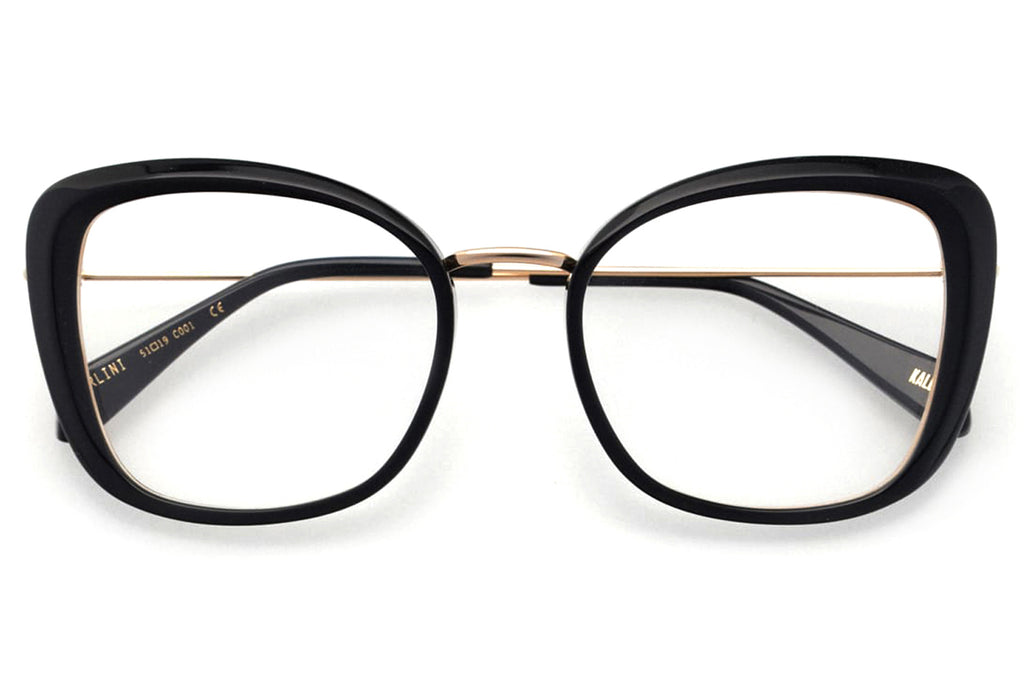 Kaleos Eyehunters - Carlini Eyeglasses Black/Gold