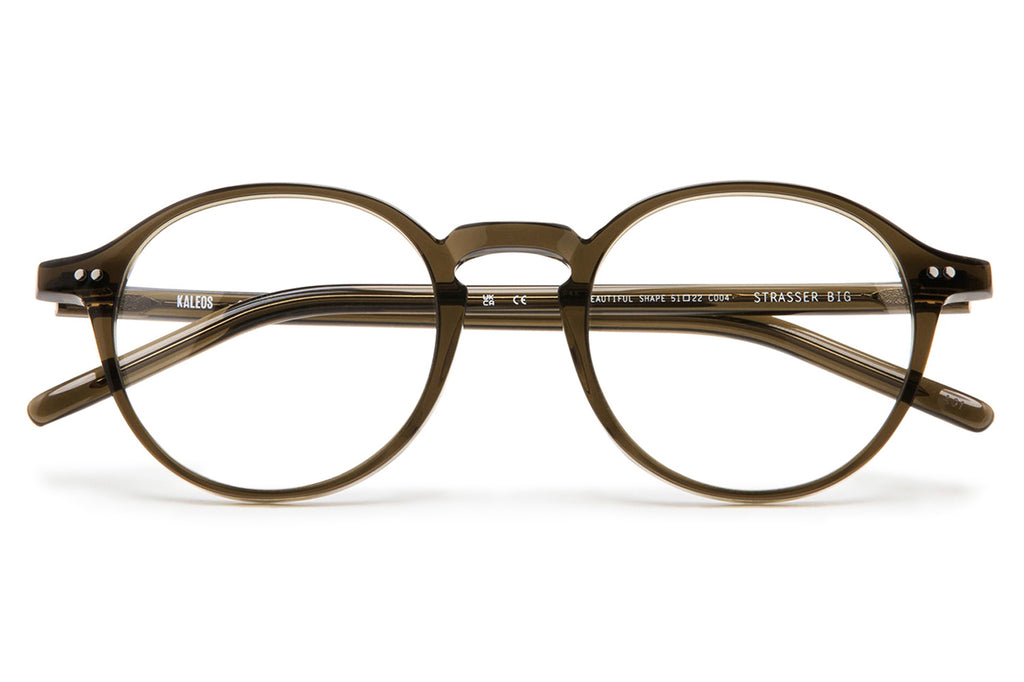 Kaleos Eyehunters - Strasser Big Eyeglasses Transparent Olive