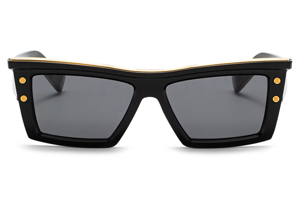 Balmain® Eyewear - B-VII Sunglasses Black & Gold with Dark Grey Lenses