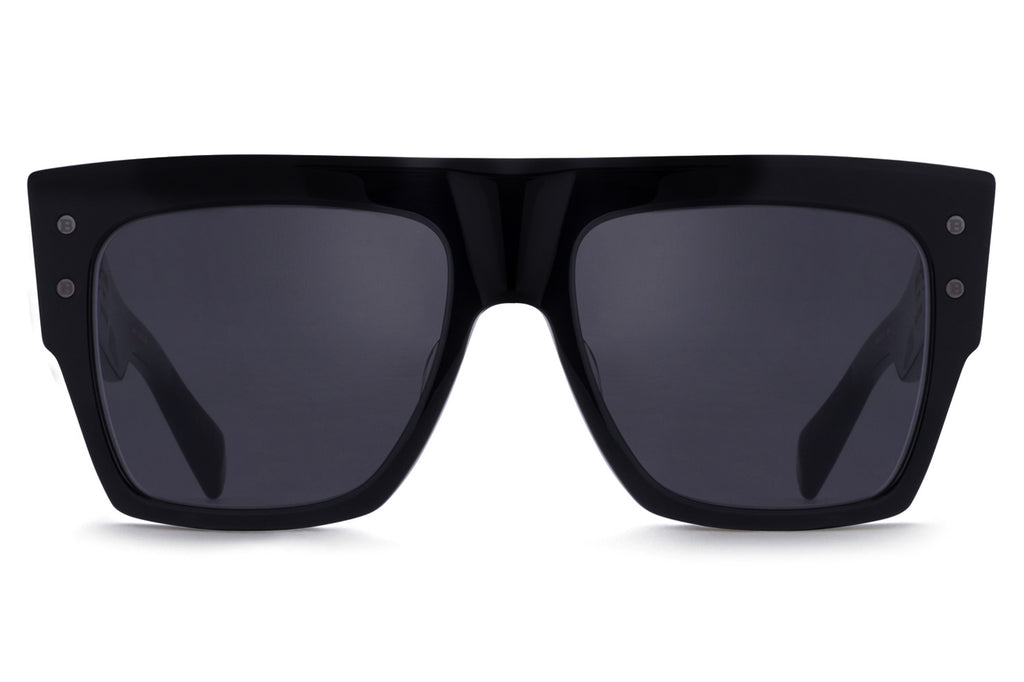 Balmain® Eyewear - B-I Sunglasses Black & Black Rhodium with Dark Grey AR Lenses