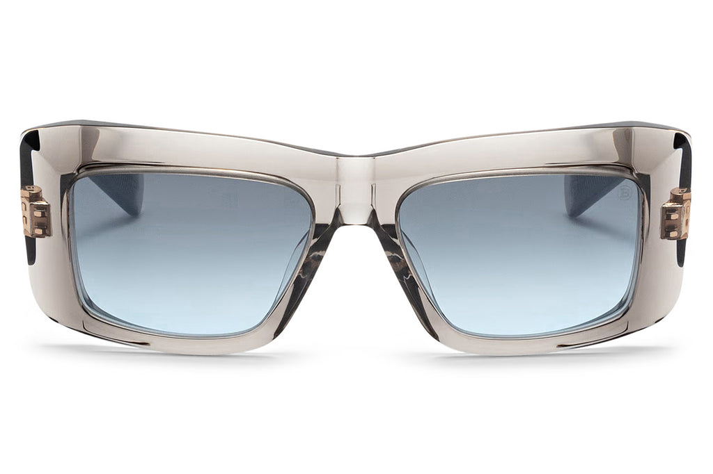 Balmain® Eyewear - Envie Sunglasses Grey Crystal & Gold with Light Grey Gradient Lenses