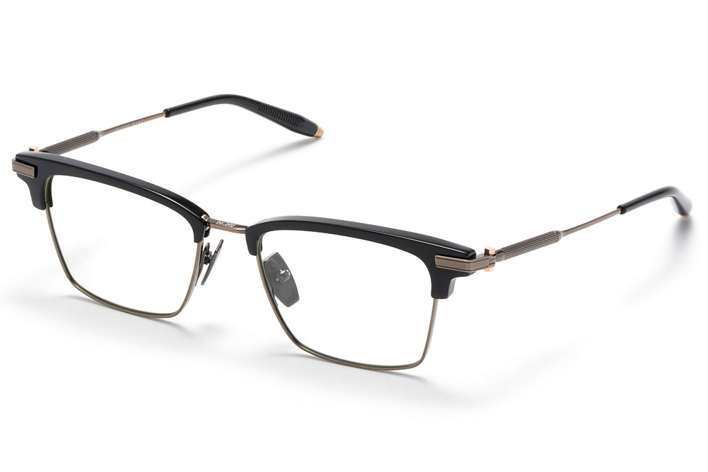 Akoni - Galileo Eyeglasses Black & Antiqued White Gold