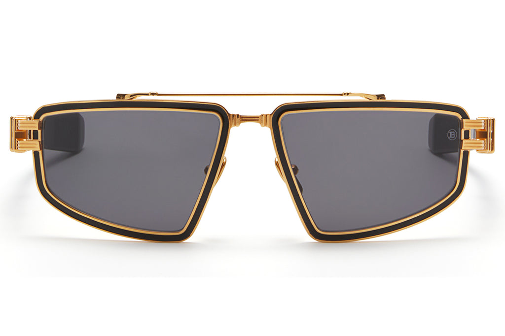 Balmain® Eyewear - Titan Sunglasses Gold & Black with Dark Grey Lenses